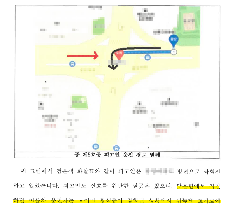 음주운전 이륜차 사고 변호인의견서